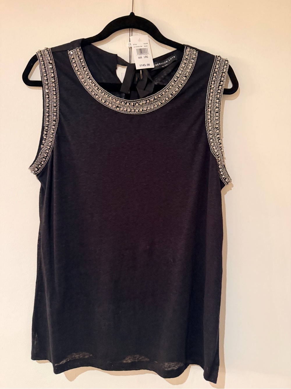 Generation Love Lucy Crystal Beaded Tank Top